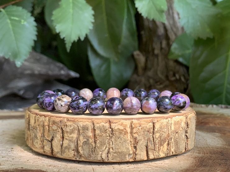 bracelet en charoïte naturelle