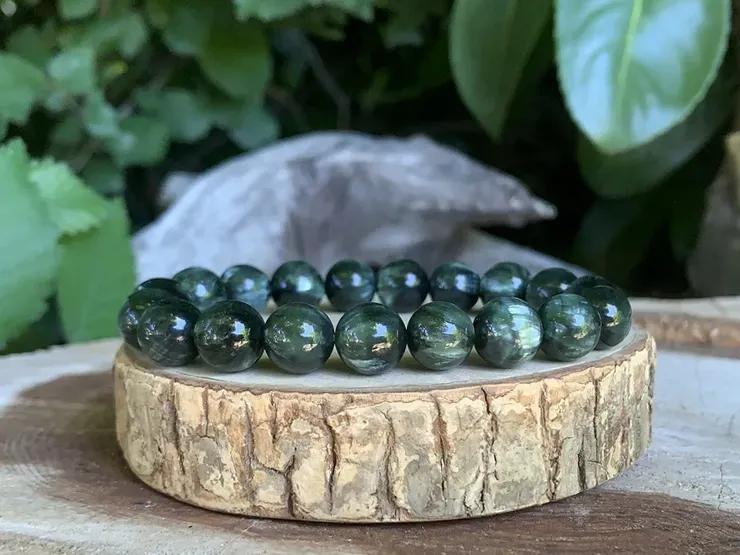 Séraphinite naturelle – Le Temple Zen Bijoux