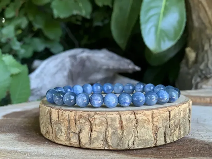 Bracelet Cyanite (kyanite) bleue naturelle