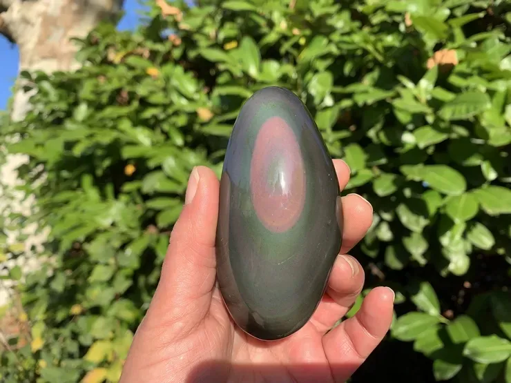 Galet obsidienne œil céleste naturel Galet obsidienne œil céleste naturel pour le travail onirique