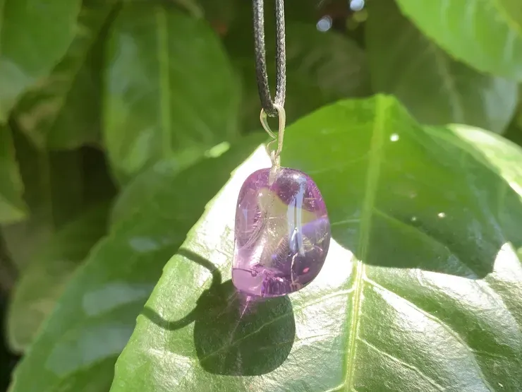 pendentif améthyste naturelle