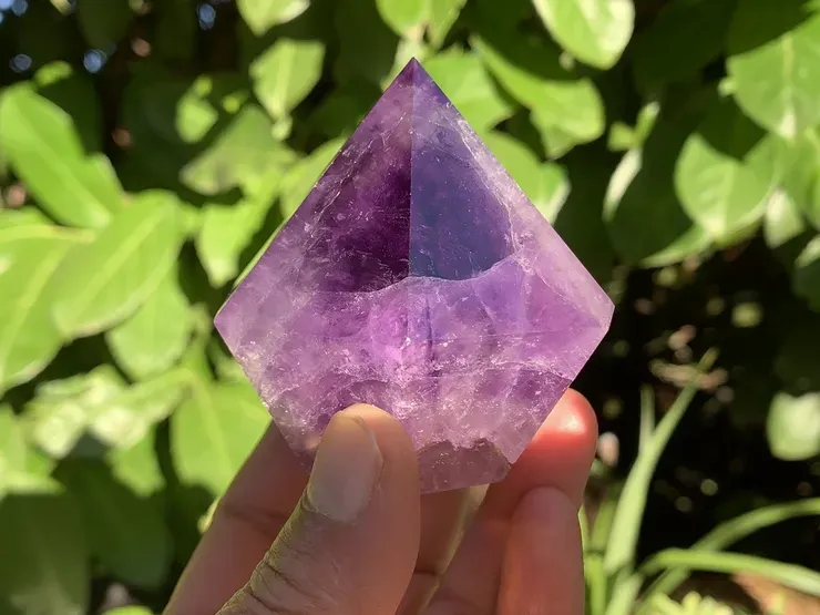 Pointe d'améthyste fenêtre naturelle — Le Temple Zen bijoux