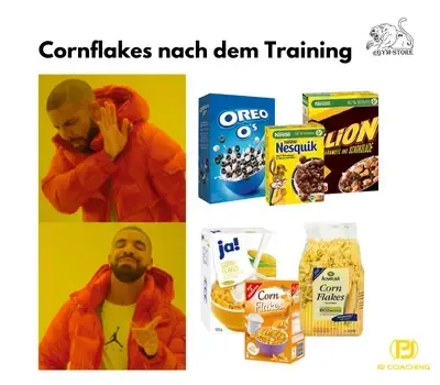 Die richtigen Flakes sind das Geheimnis Fehlerquelle Cornflakes nach dem Training