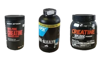 3 Kreatin Bestseller im Gym-Store Kreatin Monohydrat und Kre-Alkalyn