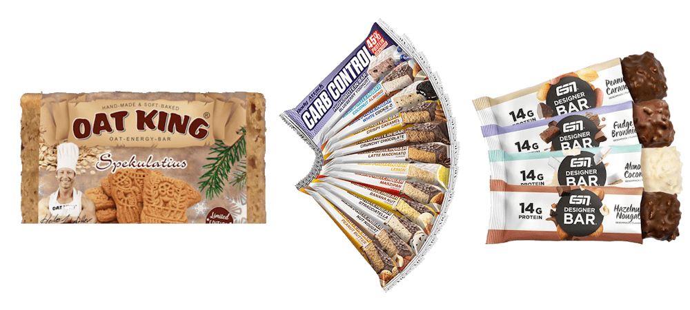 Oatkings, CarbControll Riegel und ESN Bars