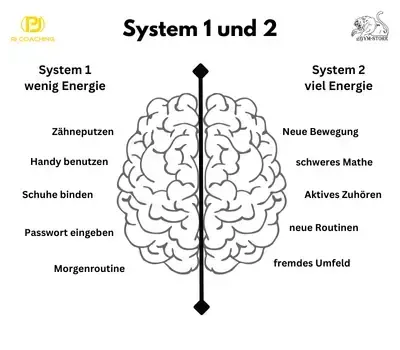Ein Hirn, 2 Systeme System 1 und 2 erklärt