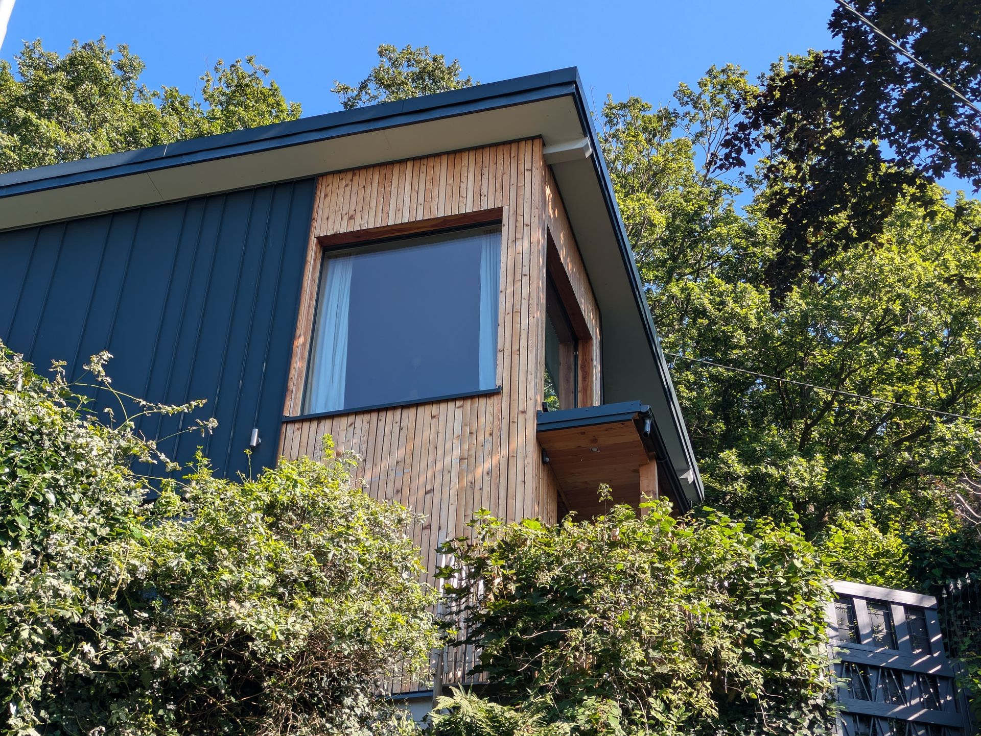 Ferienhaus Am Baumwipfel im Nationalpark Eifel in Schalkenbach, Fensterfront mit Panorama Aussicht