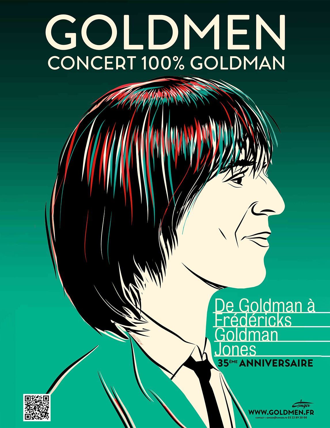 Affiche Goldmen (tribute 100% goldman)