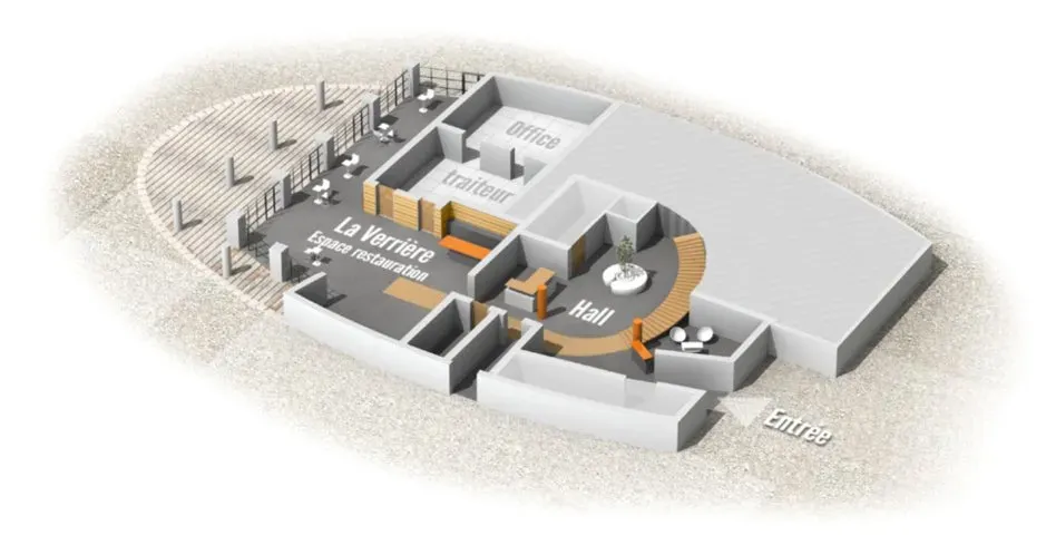 Plan du rez-de-chaussé du Club de l'Acclameur