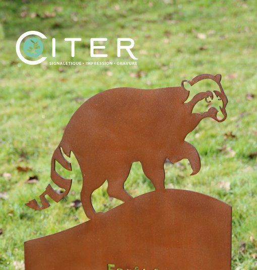 Silhouette en acier d'animaux