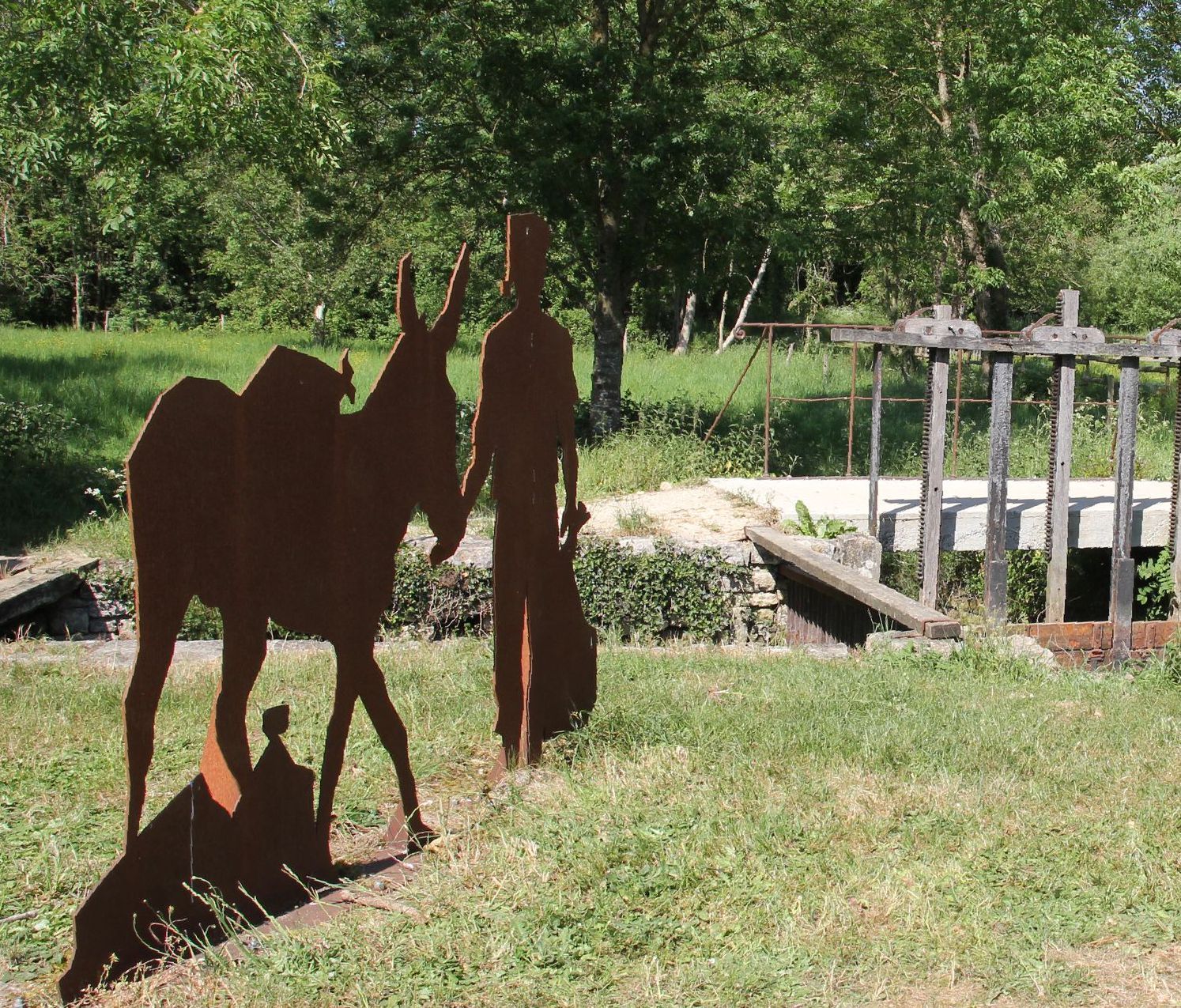 Silhouette en acier d'animaux