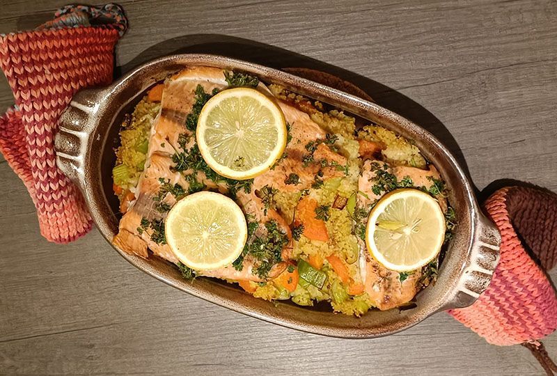 Lachs mit orientalischem Couscous