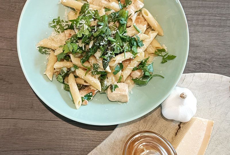 Onepot-Spargel-Chicken Alfredo