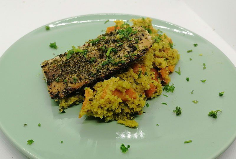 Lachs mit orientalischem Couscous