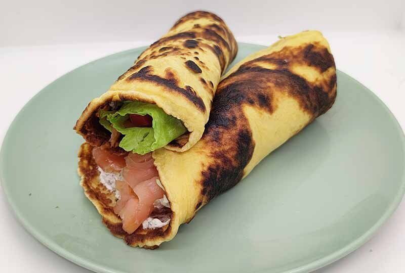 Pfannkuchen-Wraps mit Räucherlachs Pfannkuchen-Wraps mit Räucherlachs