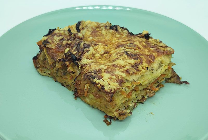 Weißkohl-Karotten-Lasagne