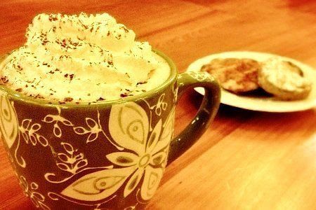 Mocha with whipped cream and cookies! Delicious and relaxing mocha with whipped cream ©Flying Squirrel Bakery Cafe, LLC