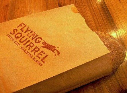Brown paper bag ©Flying Squirrel Bakery Cafe, LLC