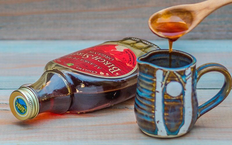 Enjoy a birch caramel latte, our birch and nut granola or barley chaga tea at Flying Squirrel!