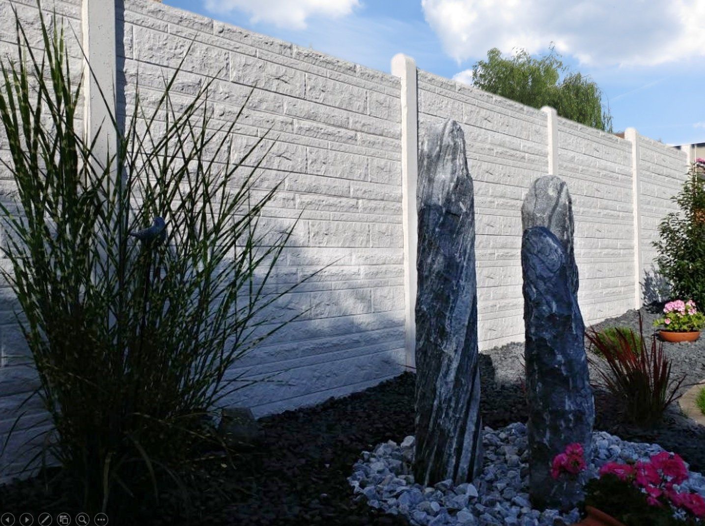 Betonzaun, Sichtschutz, Fels, Schallschutz