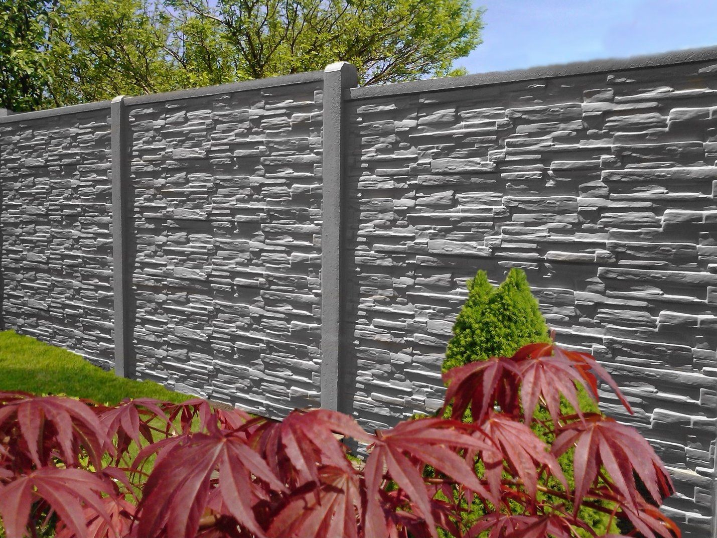 Betonzaun, Sichtschutz, Antik, Schallschutz