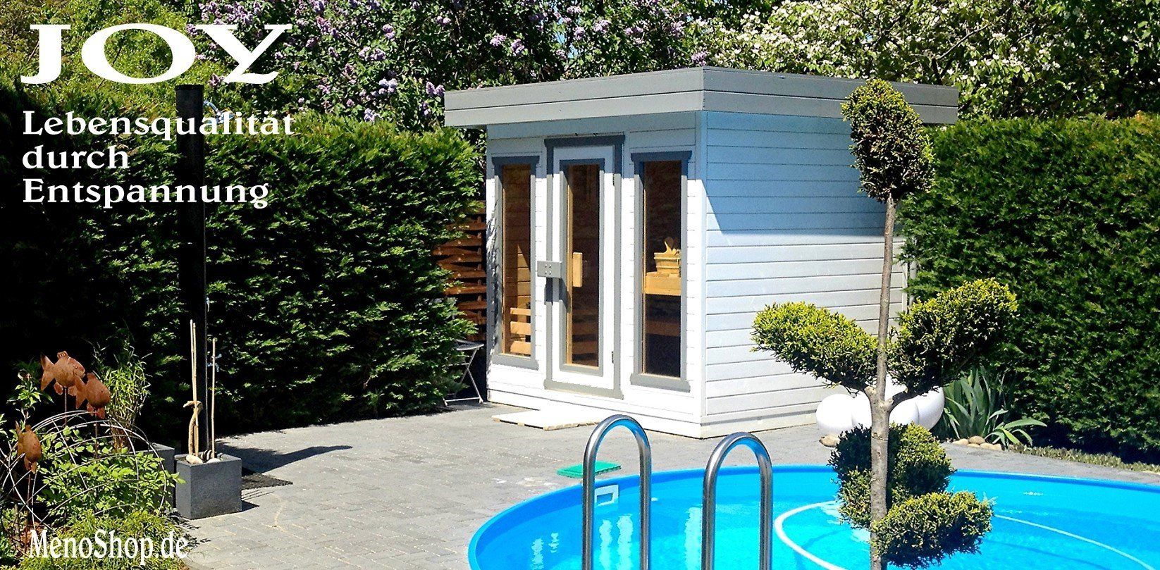 Gartensauna bzw Aussensauna Joy für erholsame Erlebnisse Gartensauna bzw Aussensauna Joy für erholsame Erlebnisse