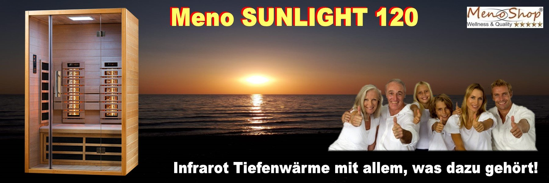 Sunlight 120 von VITALhome Infrarotkabine für zwei Personen Sunlight 120 von VITALhome Infrarotkabine für zwei Personen