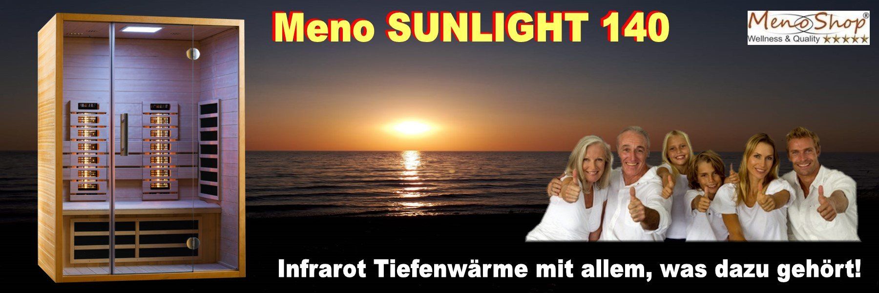 Sunlight 140 von VITALhome Infrarotkabine für drei Personen Sunlight 140 von VITALhome Infrarotkabine für drei Personen