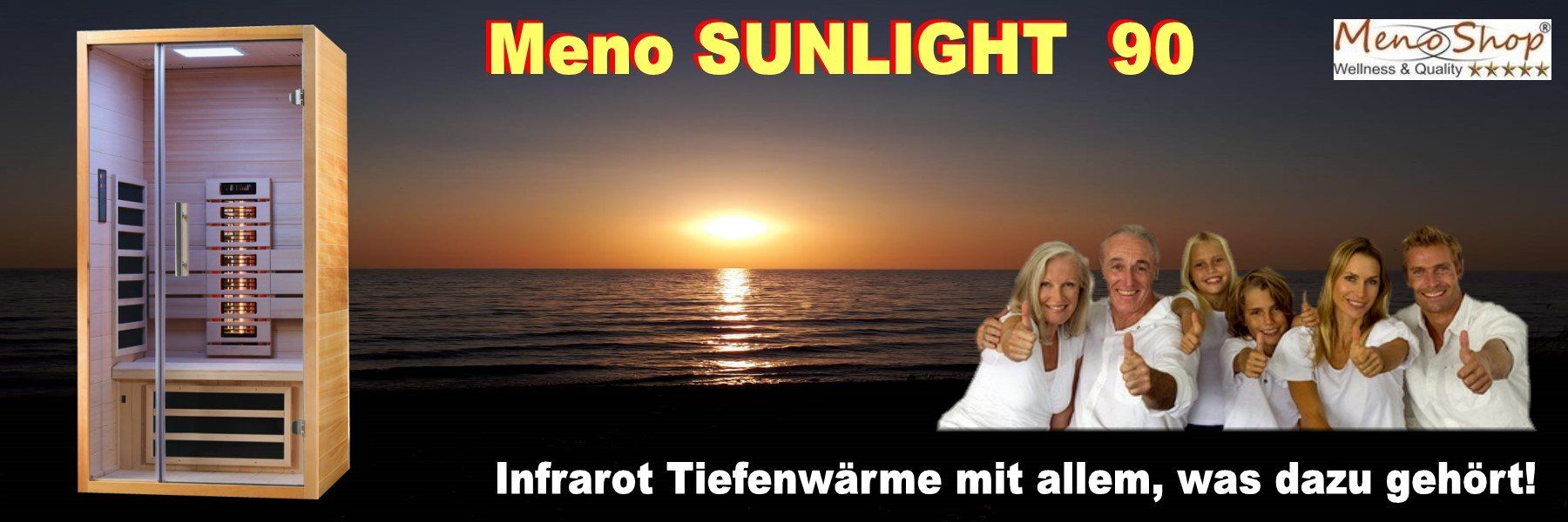 Sunlight 90 von VITALhome Infrarotkabine für eine Person Sunlight 90 von VITALhome Infrarotkabine für eine Person