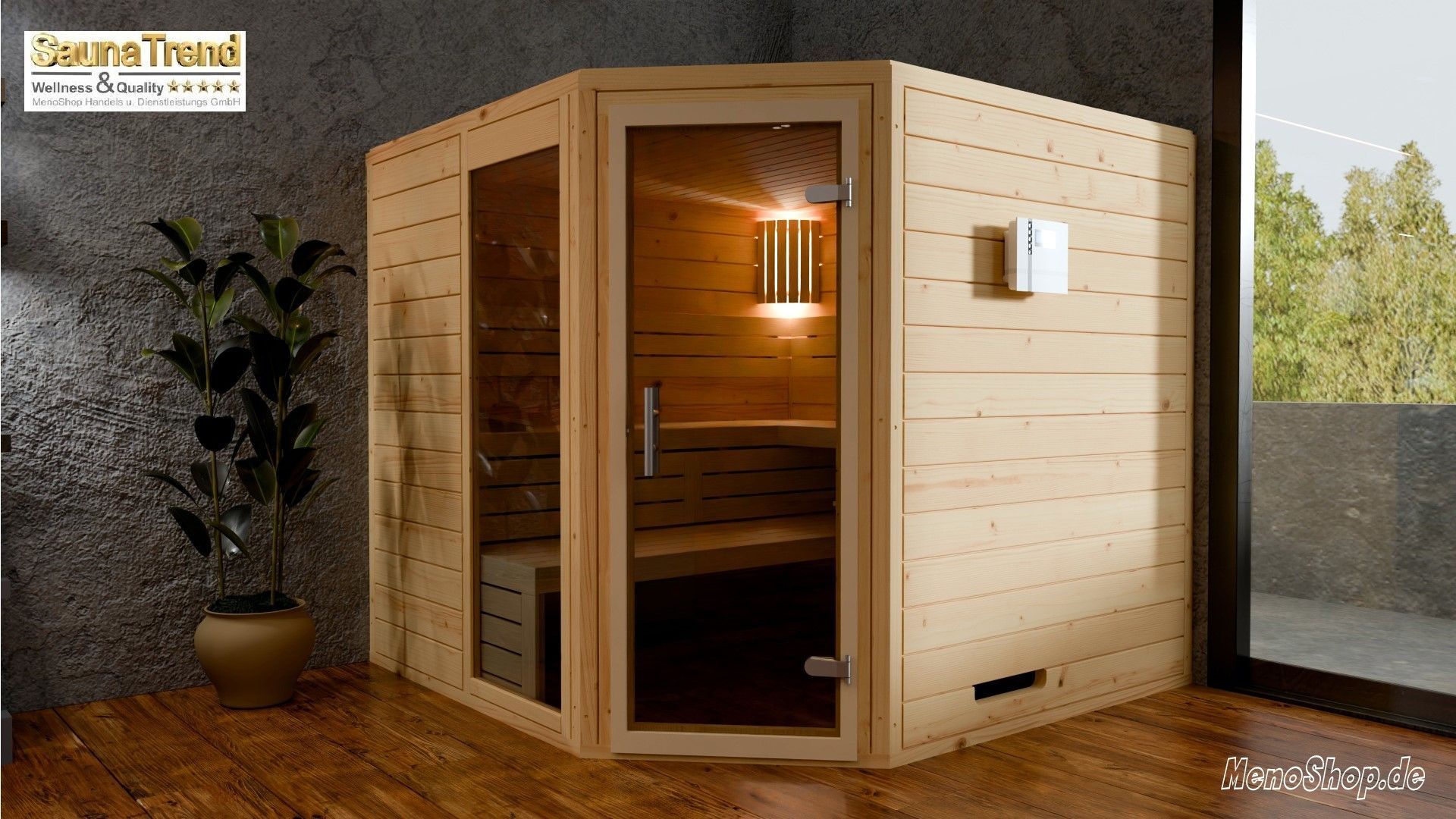 Massivholzsauna 45mm