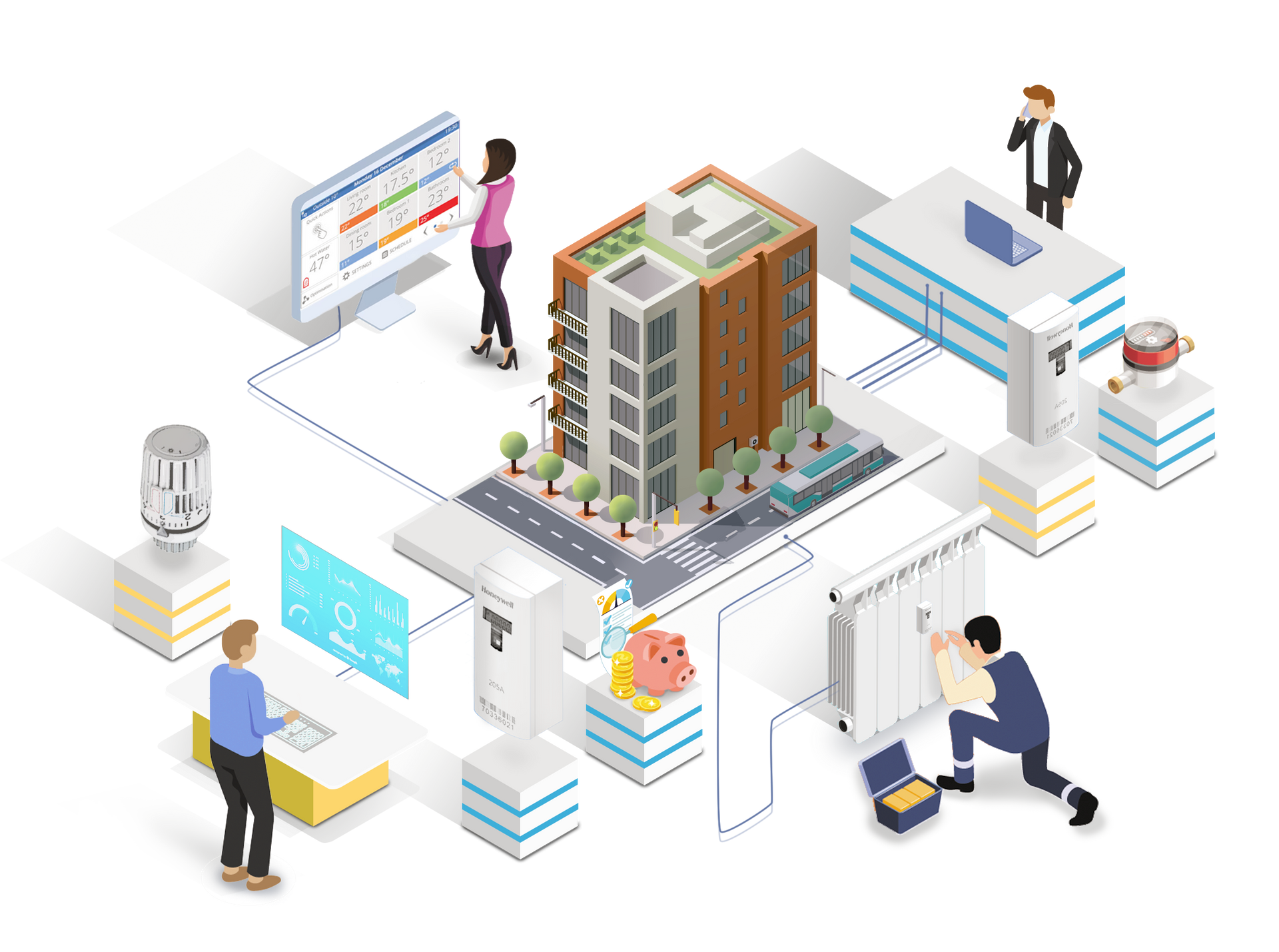 centro contabilizzazione illustrazione