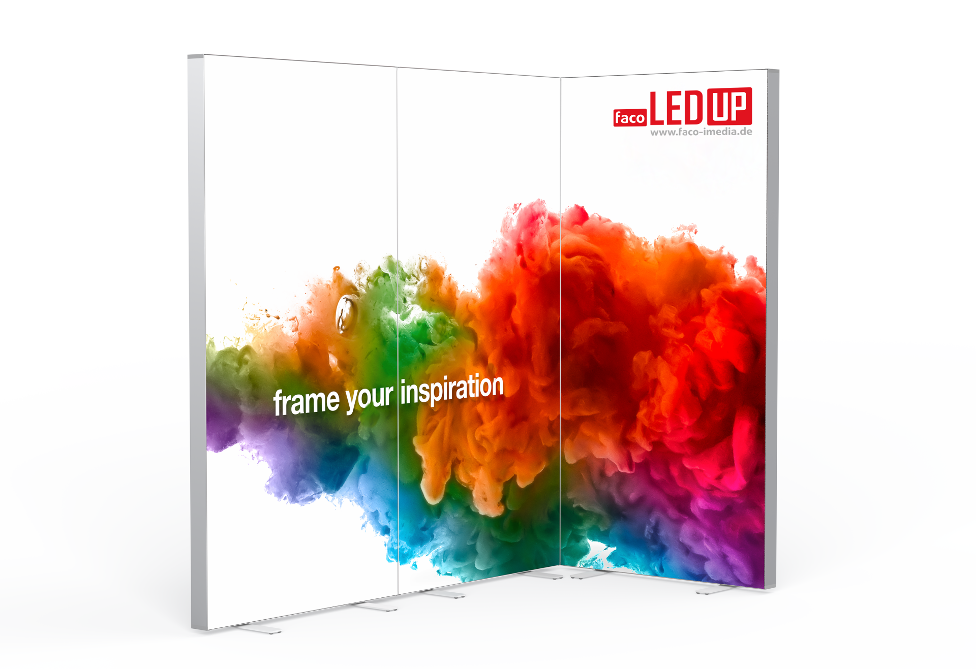Hinterleuchteter Aluminumrahmen faco LED UP