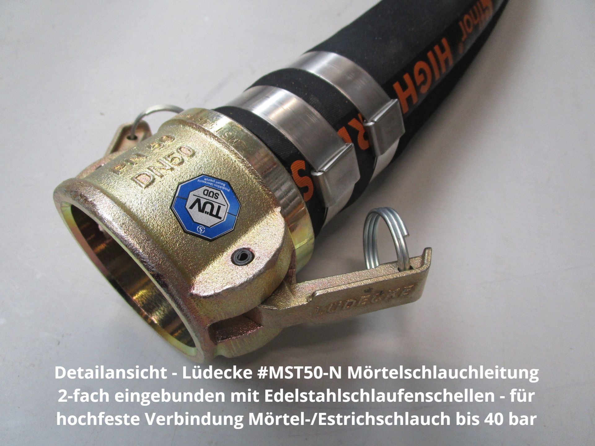 #MST50-N Kupplung mit Bandimex Mörtelschlauch