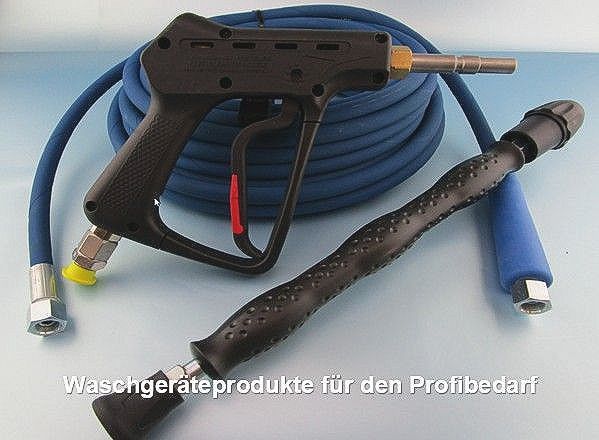 Waschgeraeteschlauchleitung mit Knickschutz, Waschgerätepistole, Waschgerätelanze Waschgeraeteschlauch Pistole + Lanze für den Profibereich
