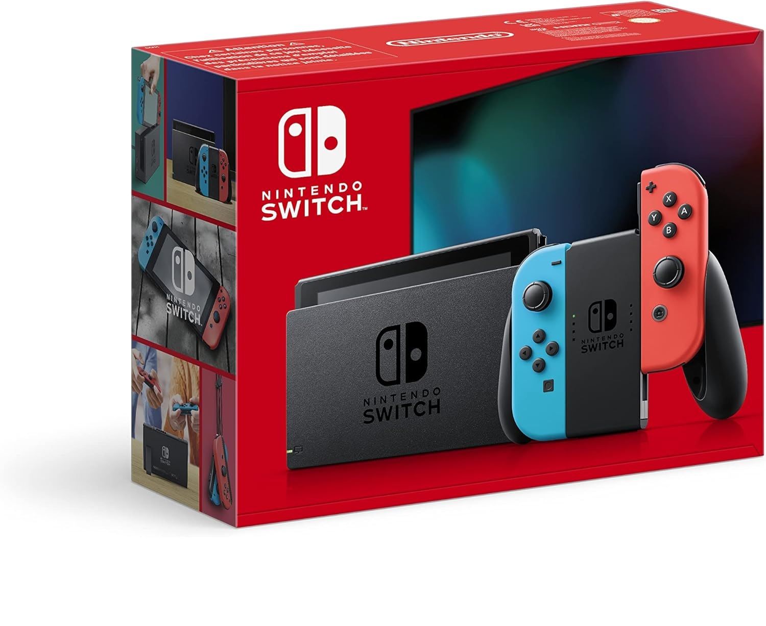 Vente Nintendo Console Switch avec Joy-Con bleu néon et rouge néon sur 2 roues-69 Nintendo Console Switch avec Joy-Con bleu néon et rouge néon