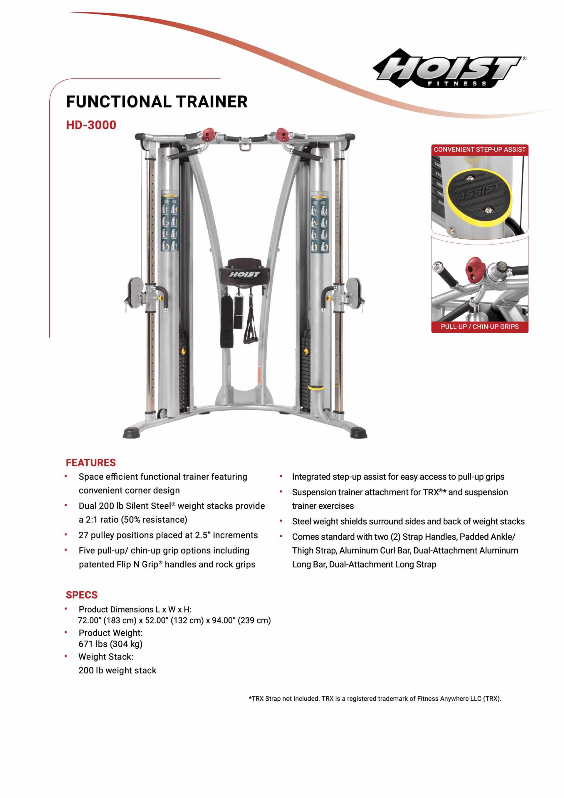 HOIST HD-3000 SPECIFICATION SHEET HOIST HD-3000 SPECIFICATION SHEET