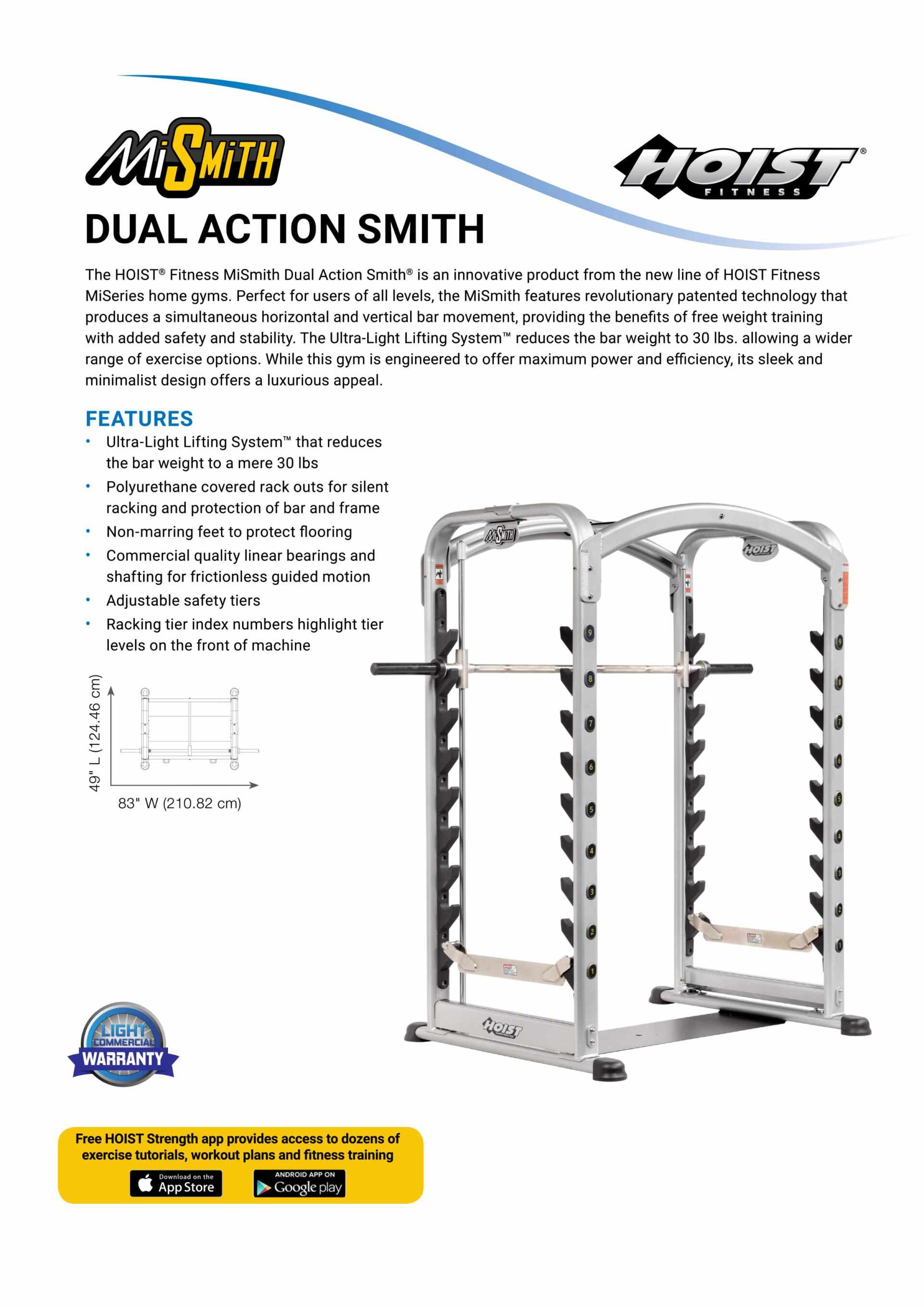 HOIST MI-SMITH DUAL ACTION SMITH SPECIFICATION SHEET HOIST MI-SMITH DUAL ACTION SMITH SPECIFICATION SHEET