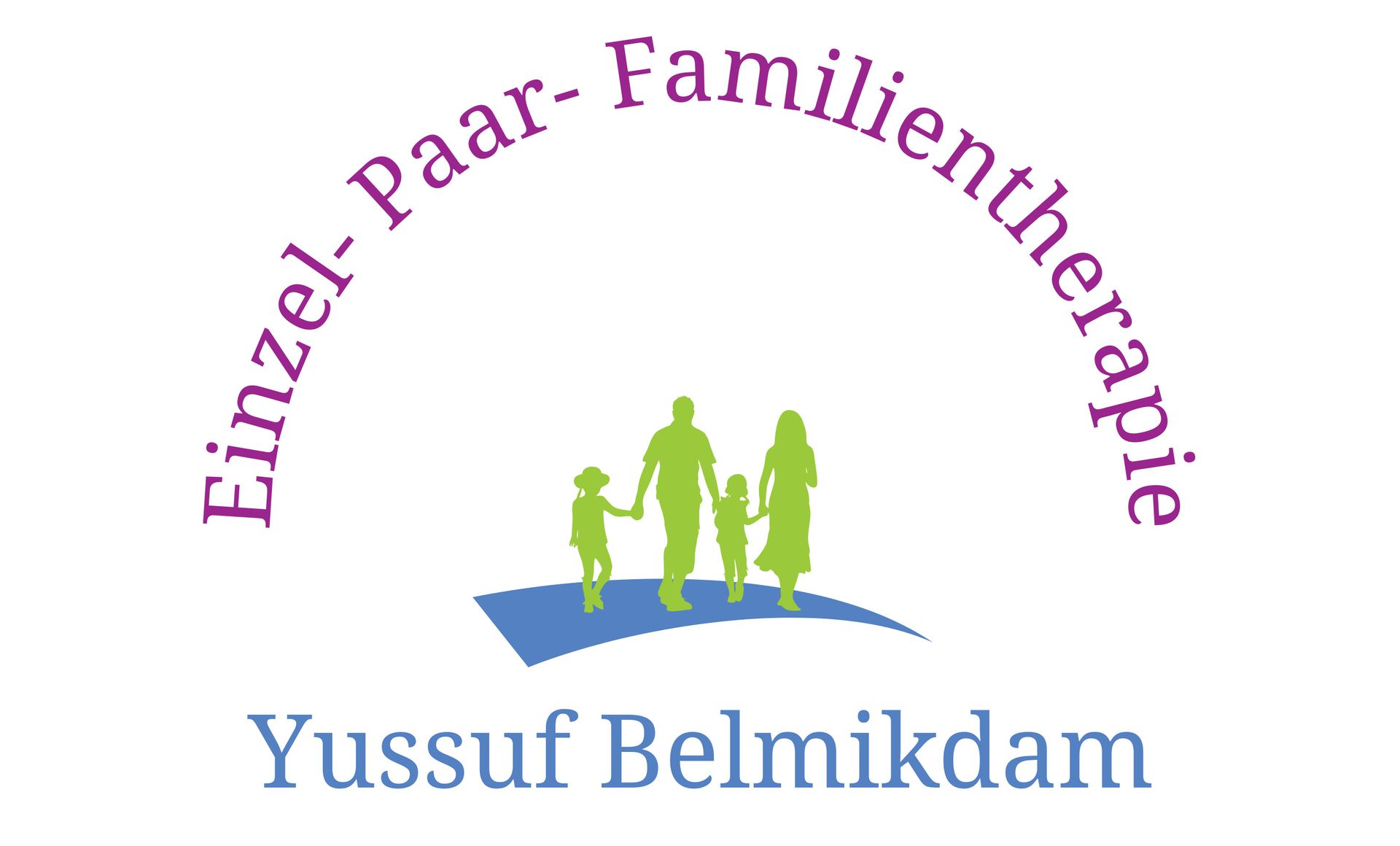 Einzel- Paar- und Familientherapie Yussuf Belmikdam Logo Eltern und zwei Kinder