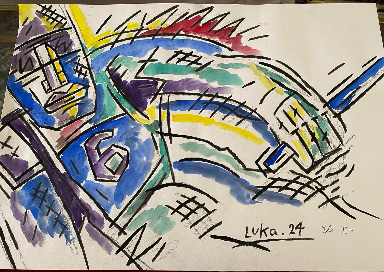 Extra angefertigtes Aquarell des international bekannten Künstlers Rolf Lukaschewski für die Gala 2024