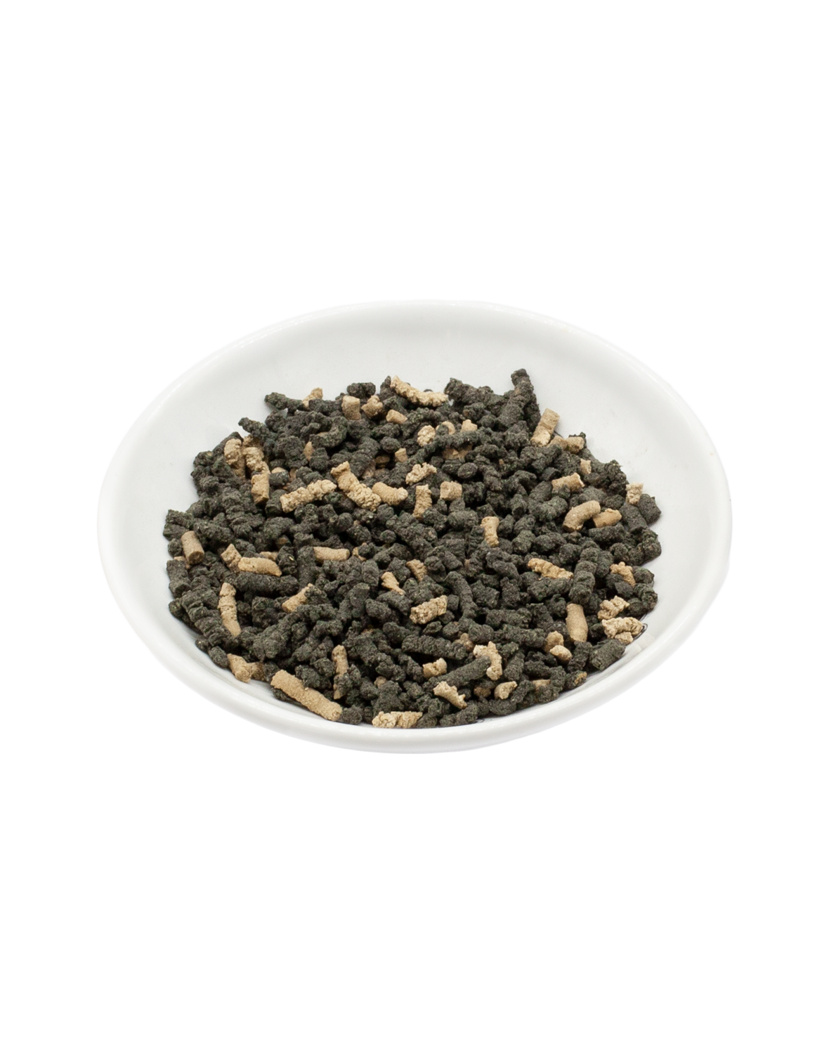 Nebenprodukte der Gebäckindustrie, mikrofeine Pflanzen (Wurmfarn, Knoblauch, Gänsefuß, Faulbaumrinde, Kamille, Zimt, Kürbis, Rhabarber, Rainfarn, korsisches Moos, Santolin (Heiligenkraut), Artemisia cina, Enzian, Kümmel, Kurkuma, Absinth, Eukalyptus, Blaubeere, Dill, Nelke, Zitronengras, Wacholder, Broccoli, Thymian, Aloe) Analytische Bestandteile: Rohprotein 16,00 % Rohfett 2,00 % Rohasche 17,00 % Rohfaser 6,00 % Feuchtigkeit 8,00 % Zusatzstoffe je kg: (1m558i) Bentonit-Montmorillonit, Aroma