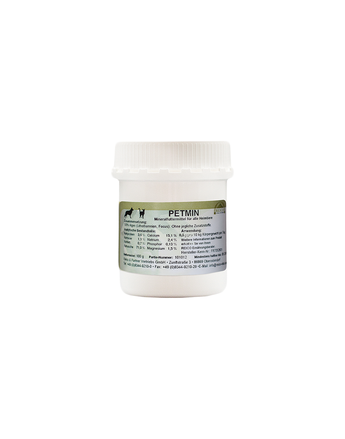 100 % Algen (Lithothamnion/Fucus). Analytische Bestandteile: Rohprotein 3,60 % Rohfaser 1,30 % Rohfett 0,70 % Rohasche 71,00 % Calcium 15,10 % Natrium 2,40 % Phosphor 0,13 % Magnesium 1,50 %