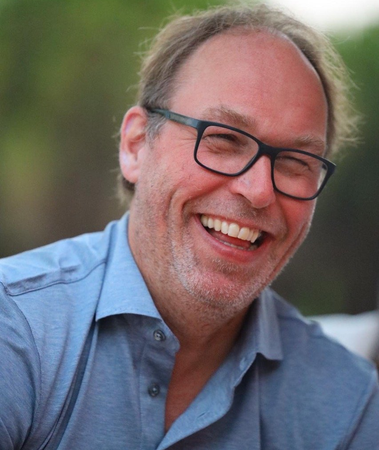 Man clicks on symbols