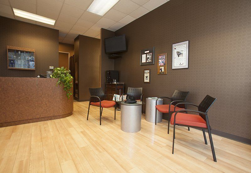 Exclusively Male Salon waiting room