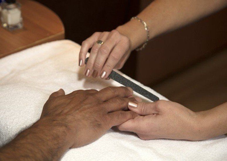 Exclusively Male Salon manicure