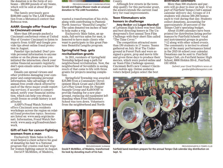 Exclusively Male Salon - CINCINNATI ENQUIRER 2015