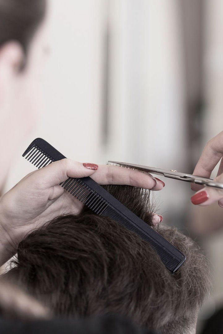 Man getting haircut