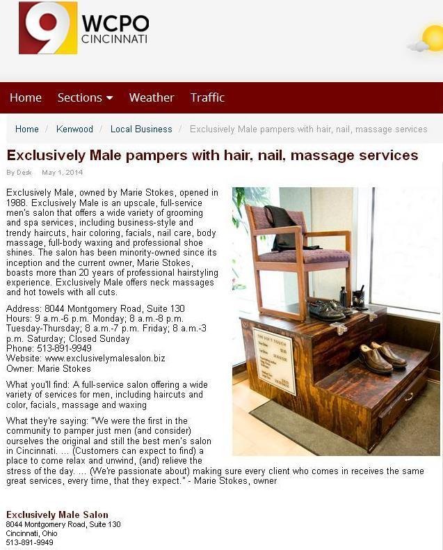 Exclusively Male Salon - 9 WCPO CINCINNATI 2014