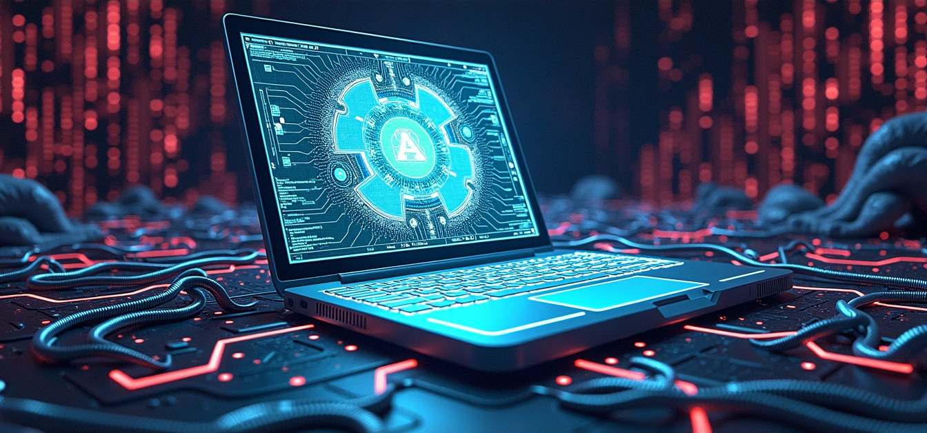 Roboter, der einen Telefonanruf tätigt.