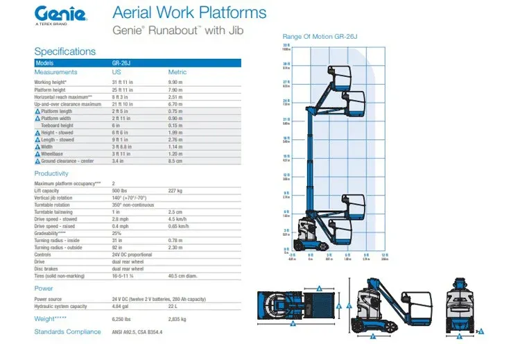 Genie, Haluotte, JLG, Wilting, Rötz, Arbeitsbühne