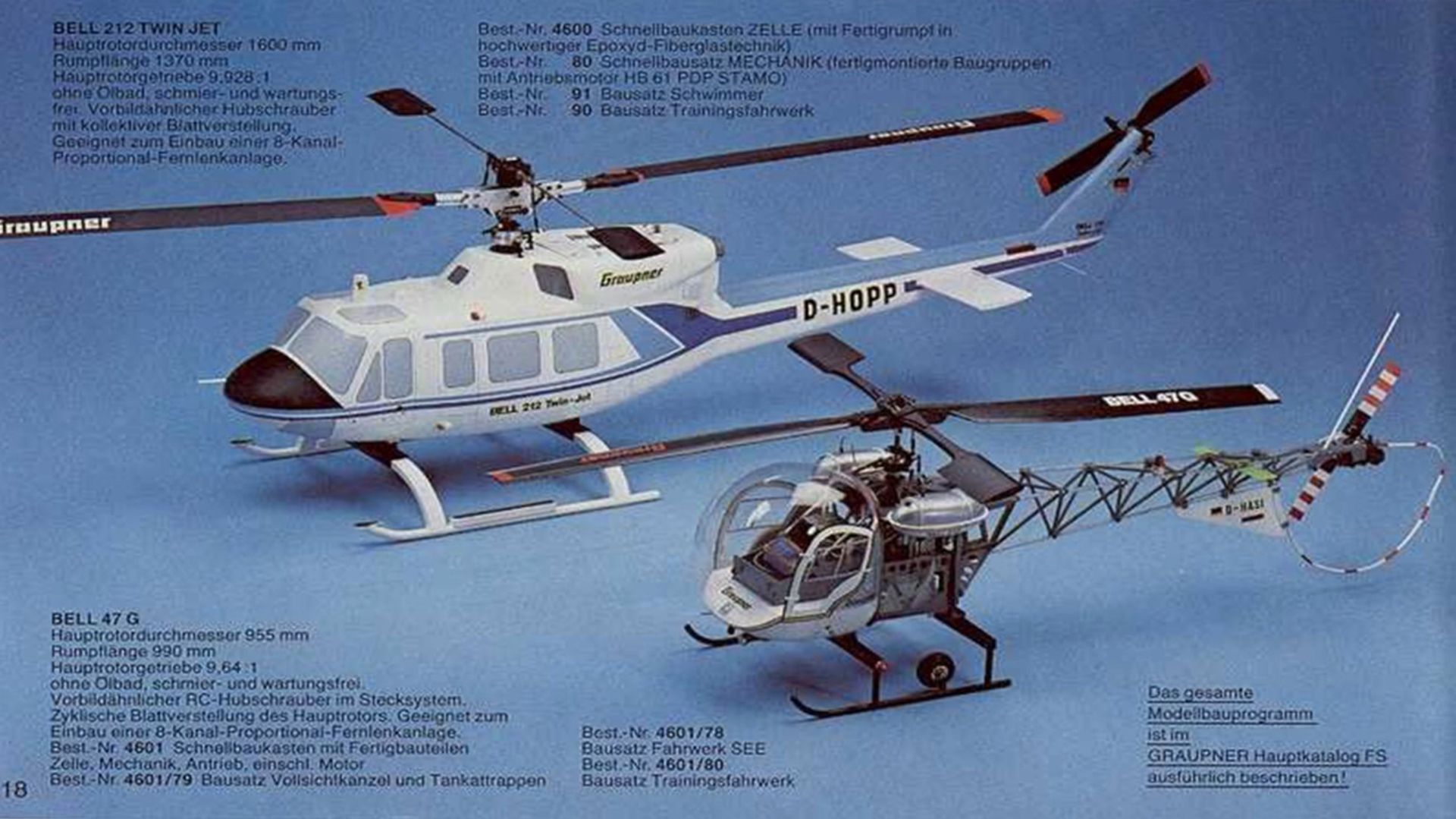 Graupner_BELL-47G-Catalog Page-1975-New Products-S18 Graupner_BELL-47G-Catalog Page-1975-New Products-S18